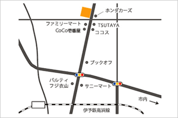 松山久万ノ台オープンスタジオのマップ