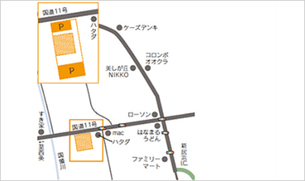 新居浜オープンスタジオのマップ